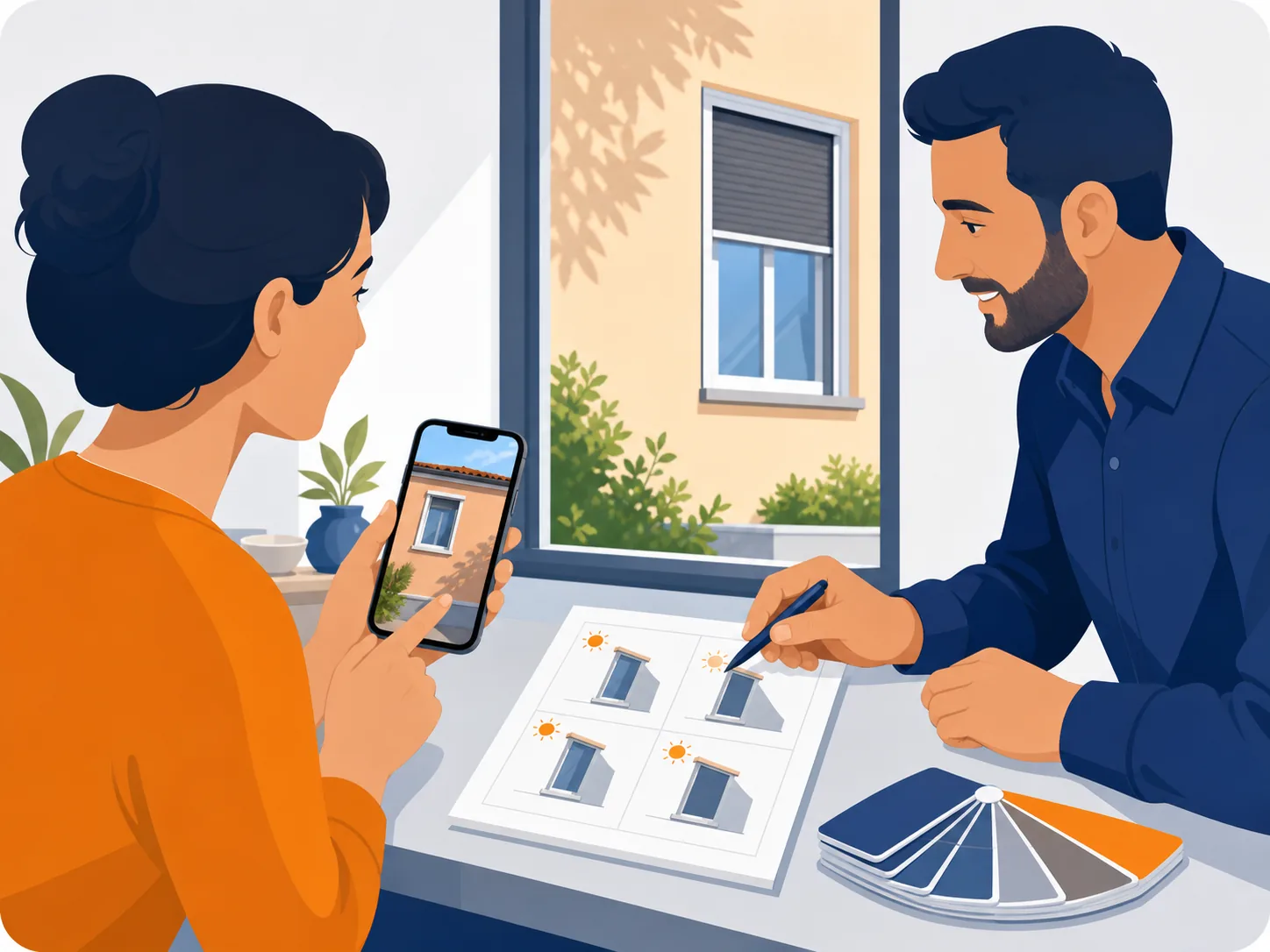 Illustrazione di supporto: Casa più fresca in estate: ombreggiamento, infissi e uso degli ambienti