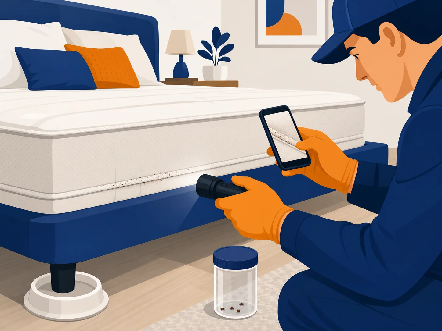 Controllo pratico per cimici da letto segnali