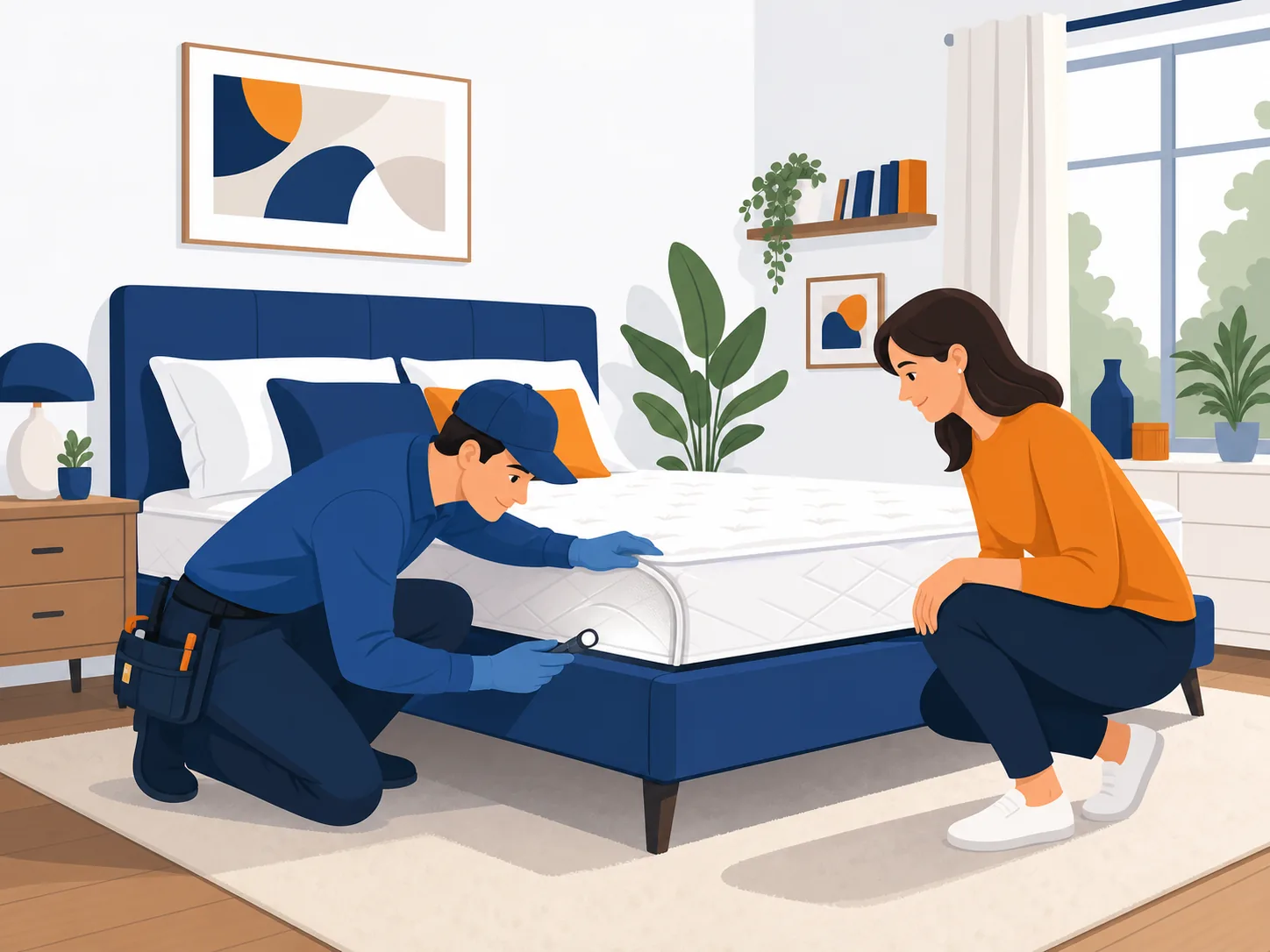 Illustrazione editoriale su cimici da letto segnali