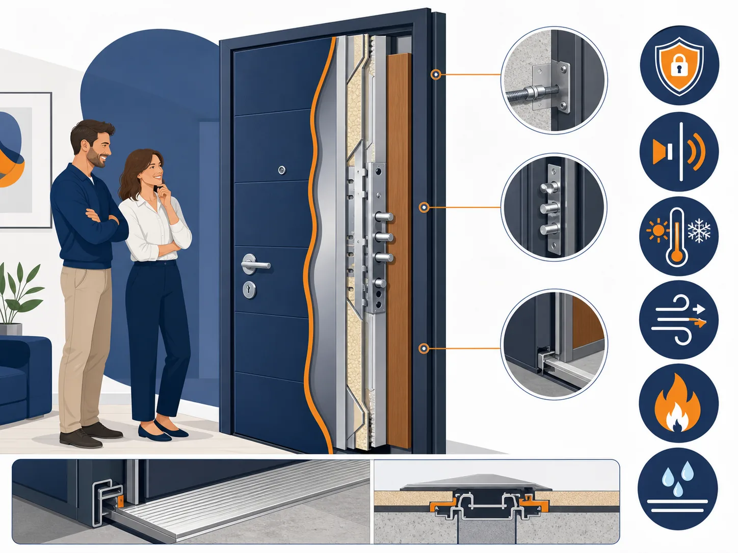 Controllo pratico per come scegliere porta blindata