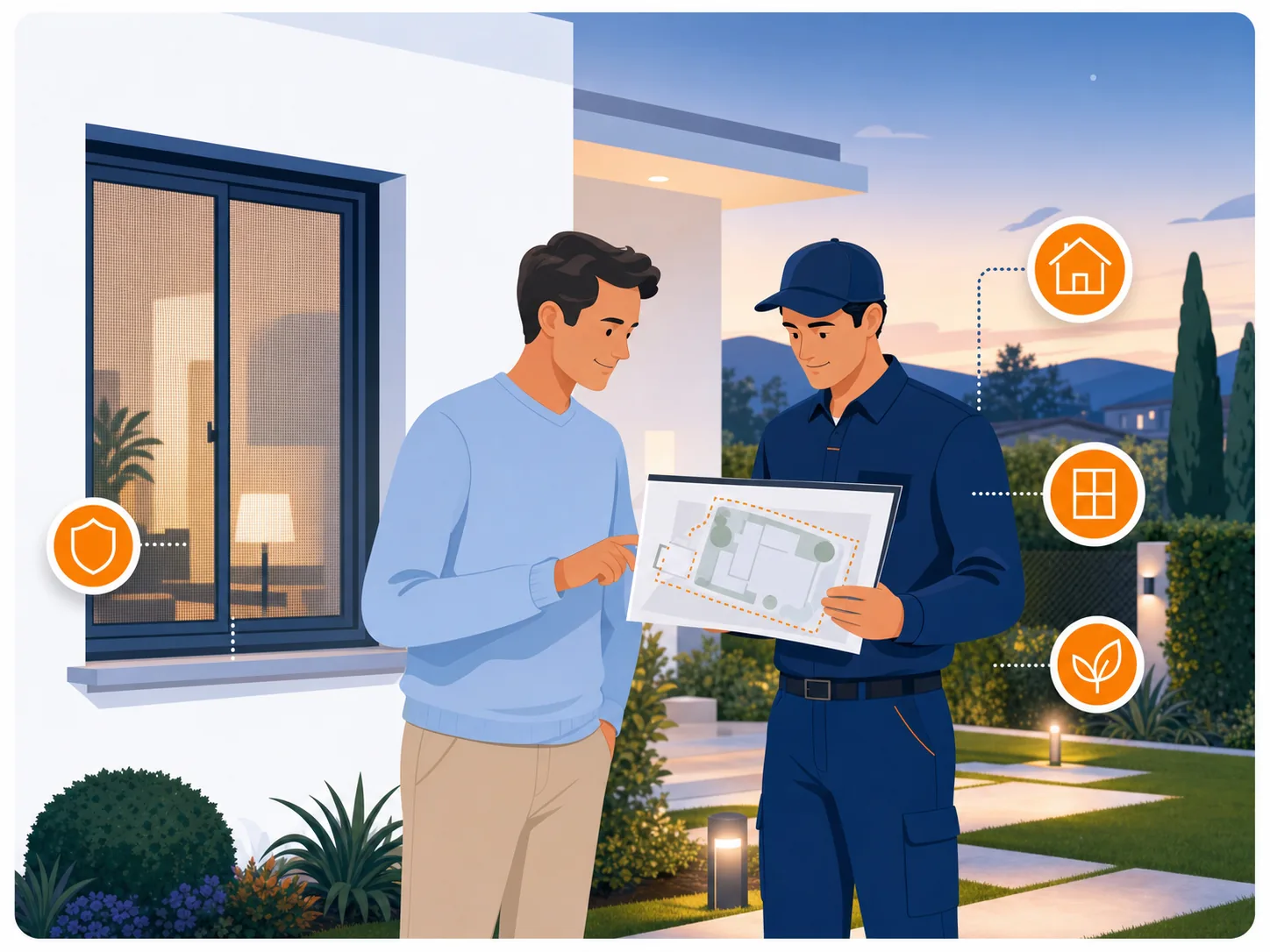 Illustrazione editoriale: Zanzare in casa e giardino