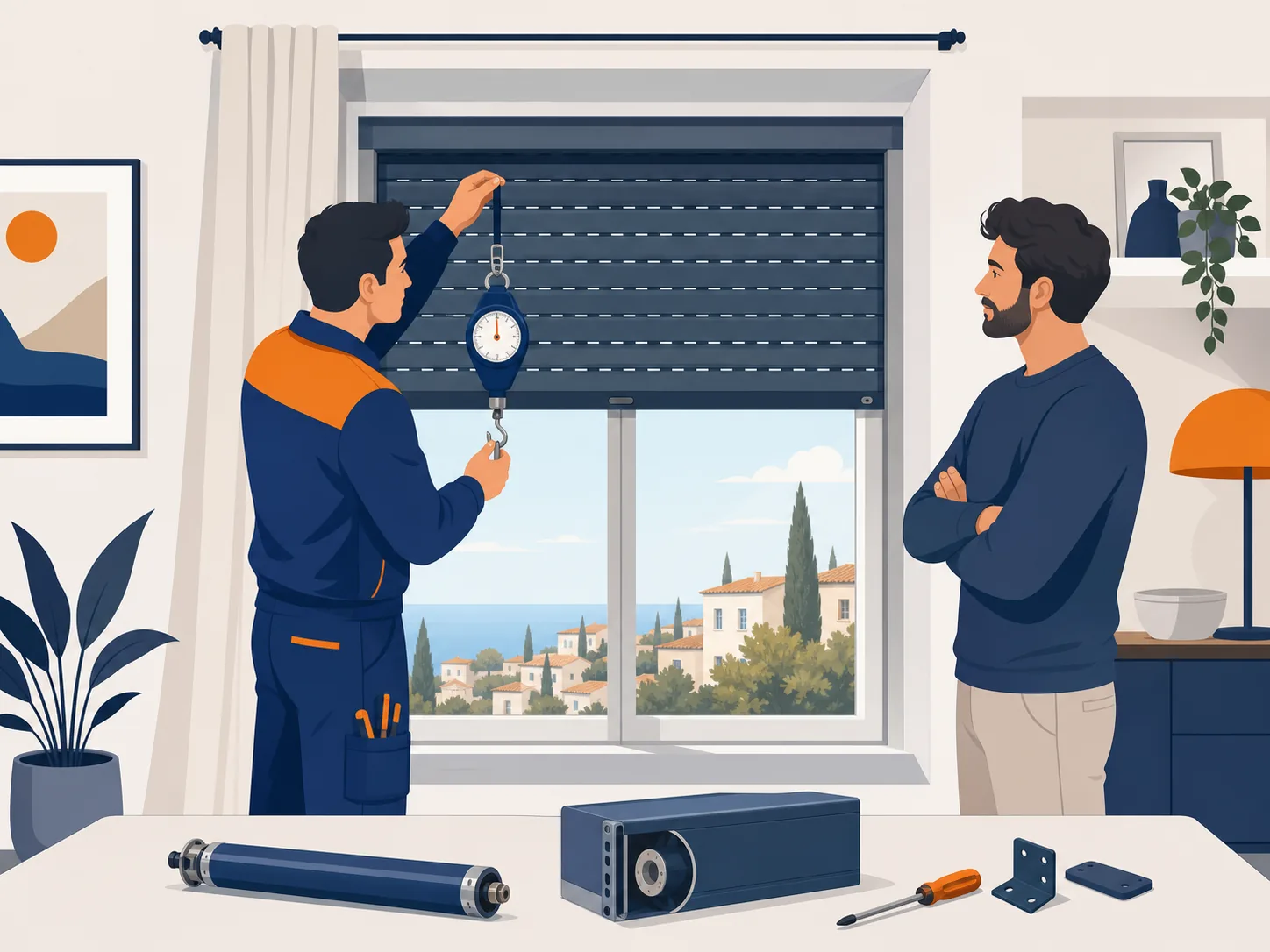 Illustrazione editoriale su motorizzare tapparelle