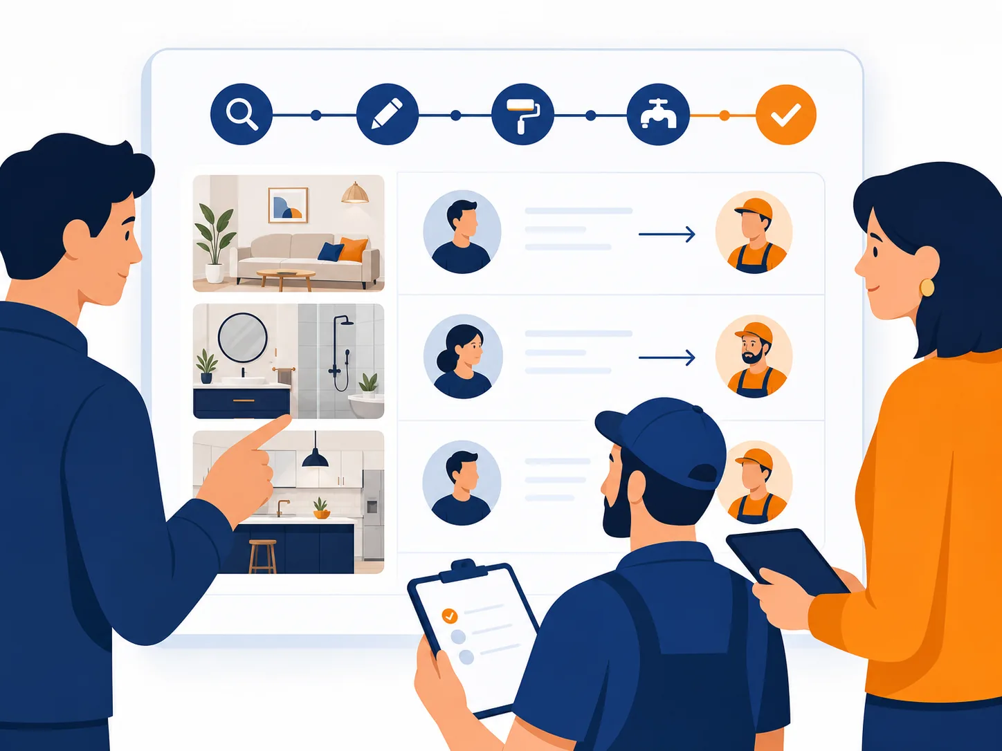 Illustrazione di supporto: Lavori in casa d'estate: come coordinare professionisti, materiali e tempi