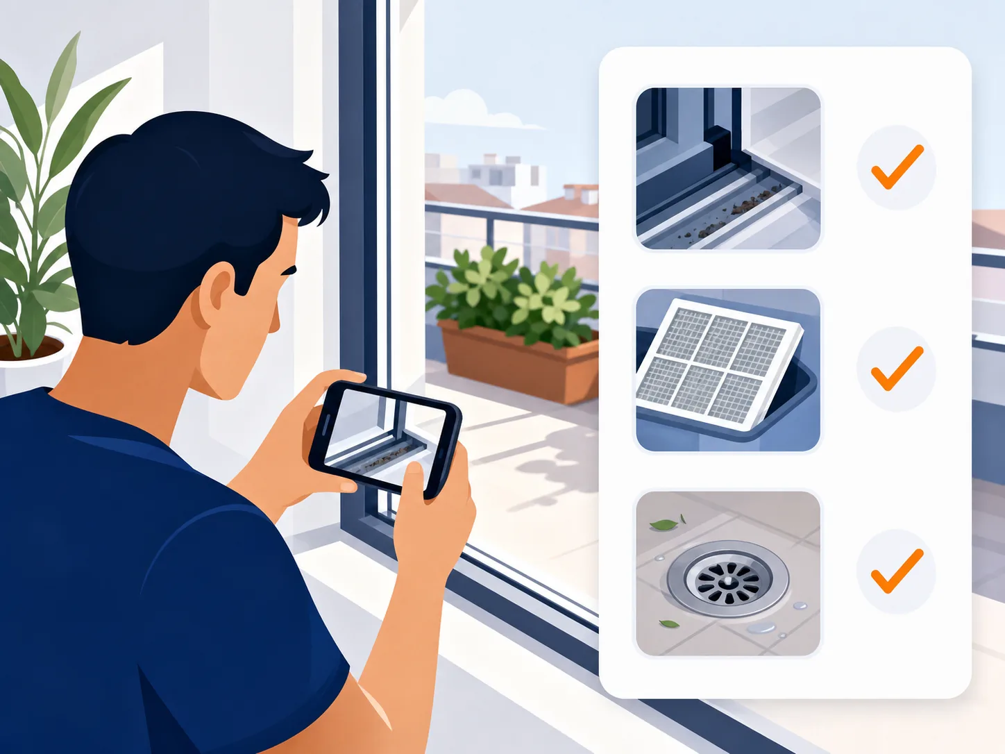 Illustrazione di supporto: Pulizia di fine estate: una checklist per casa, balcone e impianti