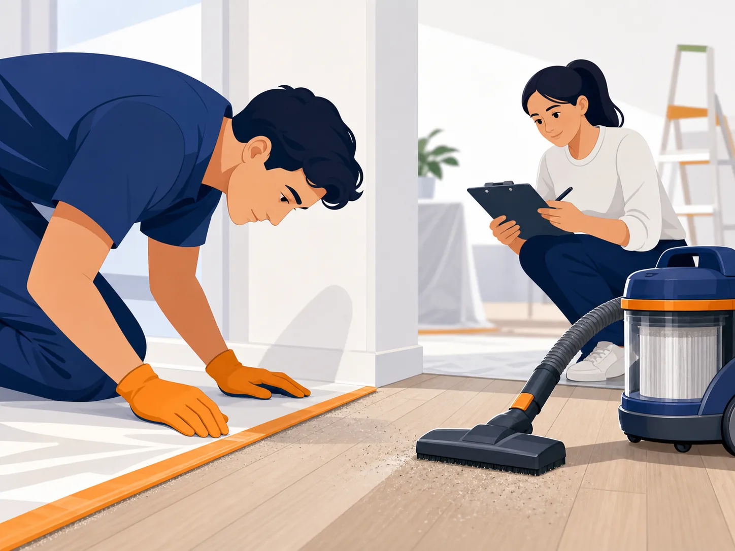 Illustrazione di supporto: Pulizia post ristrutturazione: cosa comprende, come organizzarsi e quando affidarsi a un'impresa