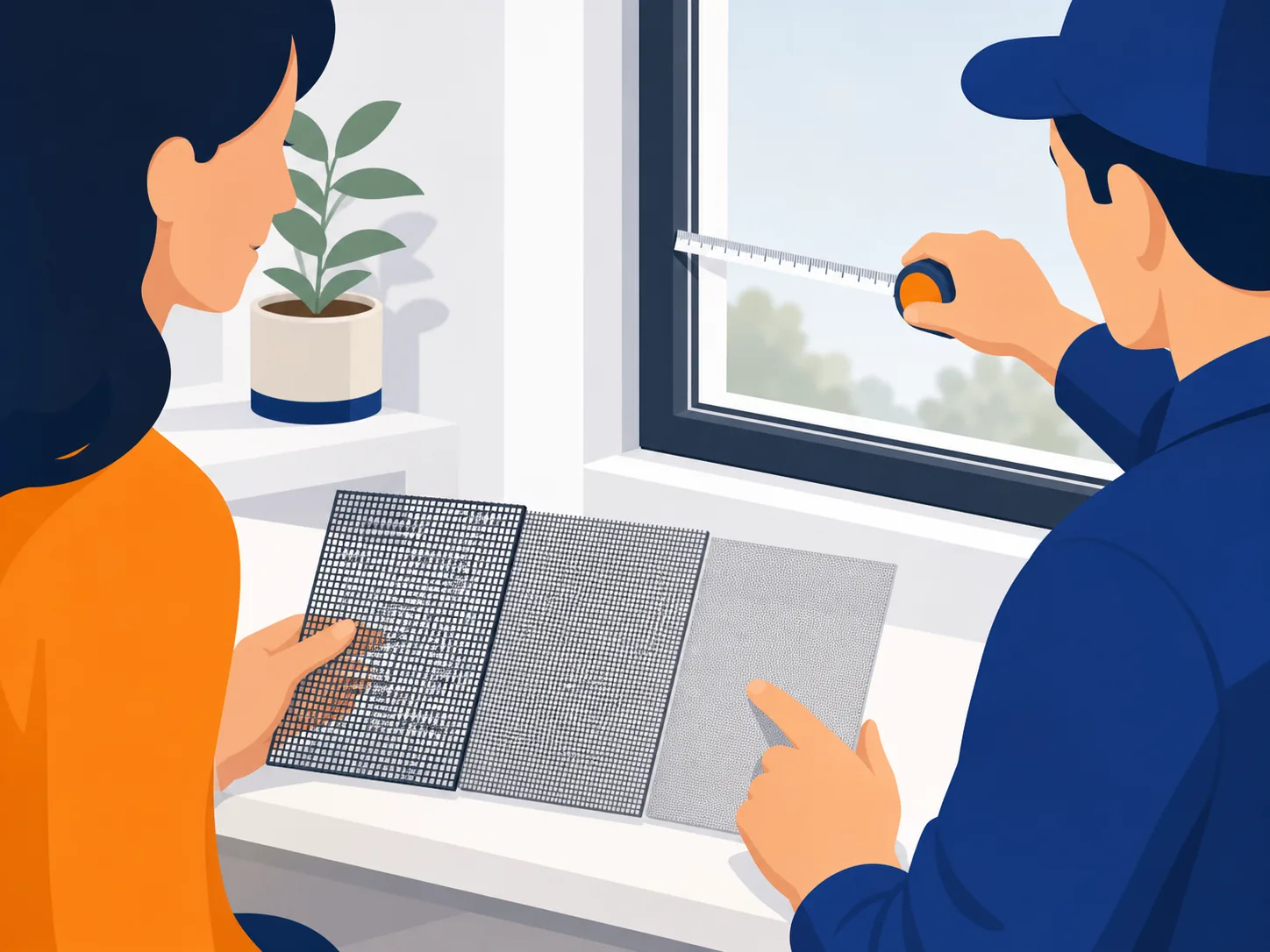Illustrazione di supporto: Come scegliere le zanzariere: tipi, misure e quando affidarsi a un installatore